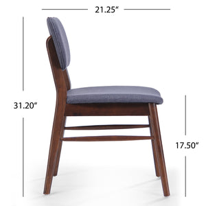 English Elm Christopher Knight Home® - Set Of 2 Mid-Century Upholstered Dining Chairs With Walnut Frame For Stylish Comfort & Durability N759P307029F