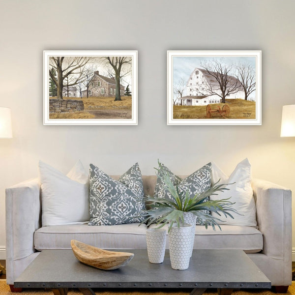 English Elm Trendy Decor 4u Billy Jacobs Farmhouse Wall Art Set Framed Pastoral Prints B067P254095