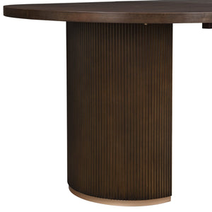 English Elm Christopher Knight Home® - Oval Dining Table Double Pedestal - Rustic Walnut Elegance For Family Gatherings & Entertaining N771P265584T_N771P265585T