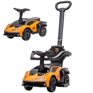 English Elm Aosom Licensed Lamborghini Toddler Ride on Push Car with Horn Storage Steering W2225P217705
