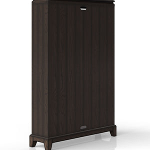 English Elm Chocolate Traditional Two-Shelf Bookcase Hutch with Solid Wood & MDF, Sturdy Storage Shelving Design Chocolate 68.5 L x 19.75 W x 17.25 H B2699P208302