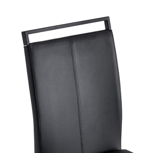 English Elm Table And Chair Set - Modern 71" White Grain Dining Table With Built-In Storage & 6 Black Pu Chairs W1151S04274-GIGA