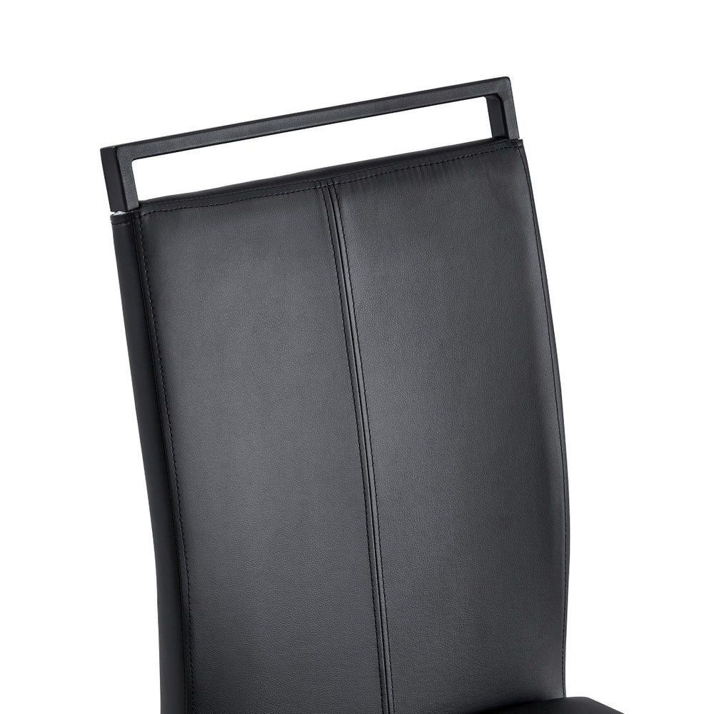 English Elm Table And Chair Set - Modern White Grain Spliced Dining Table With 8 Black Pu Chairs & Storage Function W1151S04275-GIGA