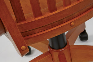 OSP Home Furnishings Deluxe Armless Wood Bankers Chair Fruitwood Finish