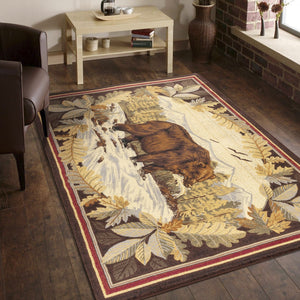 English Elm Nature'S Nest Lodge Area Rug 2 Ft X 3 Ft - Durable, Kid & Pet-Friendly, Rustic Style For Any Space B186P180971