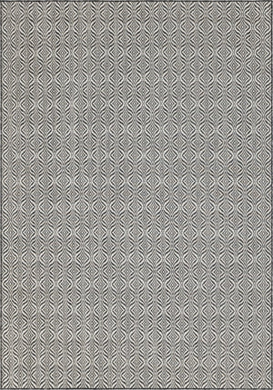 Unique Loom Outdoor Trellis Deco Trellis Machine Made Trellis Rug Charcoal, Gray/Ivory 7' 1" x 10' 0"