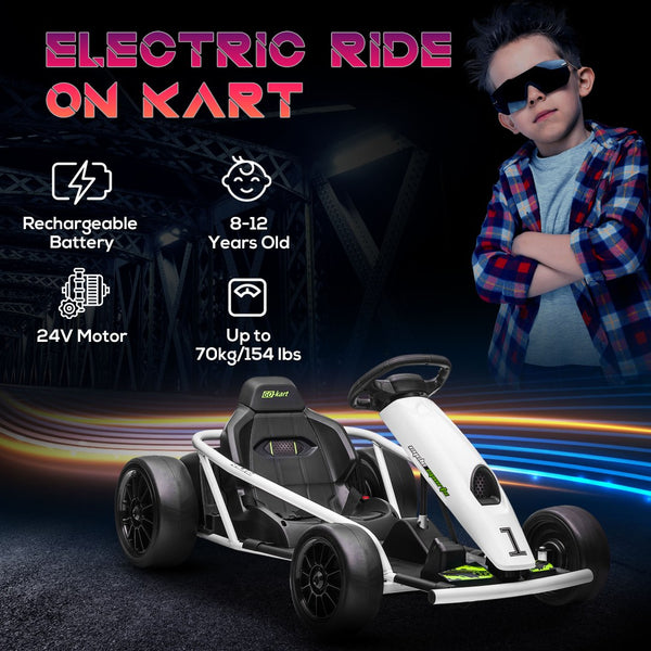 English Elm Aosom Licensed Bmw I4 12v Kids Ride on Car with Remote Suspension and Soft Start White W2225P217189