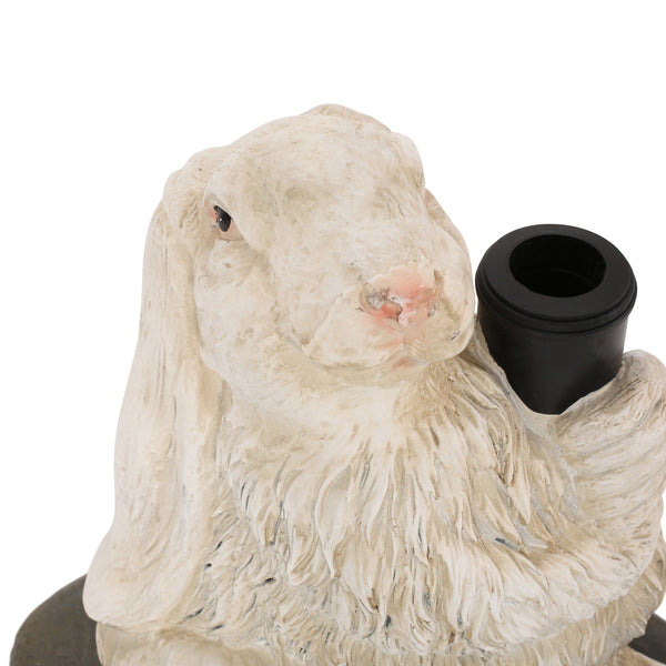 English Elm Christopher Knight Home® - RABBIT Concrete Umbrella Base Matte White - 50lb Resin-Finish Decorative Stand with 3 Adapters, 16" H 67764.00WHI