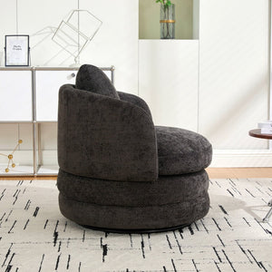 English Elm 30"w Chenille Barrel Swivel Accent Chair Cozy Cocoon Seat for Living Room Lounge W3118P384514
