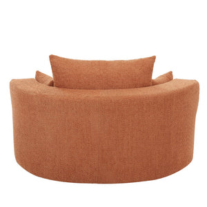 English Elm 360° Swivel Chair Spacious Chenille Barrel Accent Seat with 36.5" Deep Cushion, 360° Comfort for Living Rooms, Bedrooms, Offices, Hotels Red N719S001880J