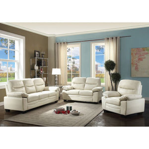 English Elm Glory Marta G674-S Sofa with Pocket Coil Seating, 78"W PU Leather, Durable Comfort & Stylish Touch Off White 15 L x 77 W x 31 H B078108381