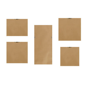 JLA Home INK+IVY - Abstract 5-piece gallery set of framed blue & neutral abstract canvases with gold foil, texture, ready-to-hang MT95C-0036A