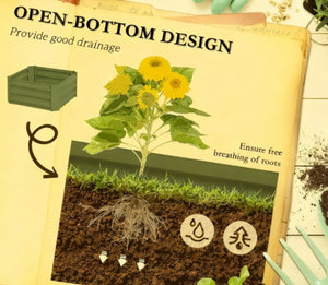 English Elm Garden Galvanized Steel Raised Planter with Integrated Trellis for Climbing Vegetables T3971P422762