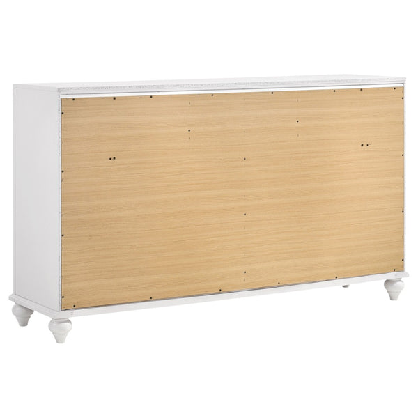 English Elm Randall White 5-Piece Queen Bedroom Set – Glamorous, Elegant Design With Ample Storage Solutions B062S01292-GIGA