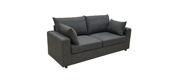 English Elm Modern Low Profile Upholstered Sofa Deep Seat Cushions for Apartment Living Rooms Dark Gray B343P435319