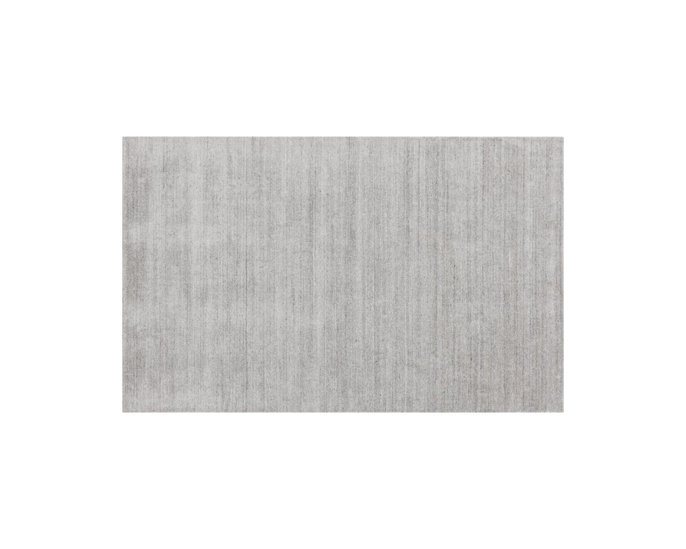 Sunpan Alaska Hand-Loomed Rug - Luxurious Wool-Blend Texture for Cozy Living, Lounge, and Bedroom Spaces Grey / Ivory