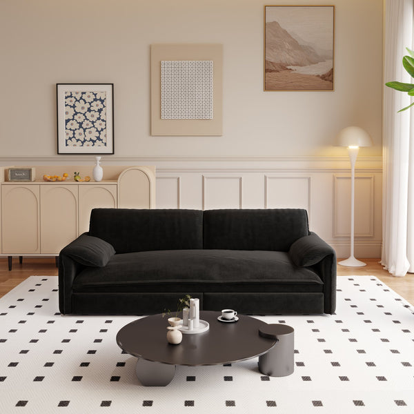 English Elm 66" Queen Pull Out Sofa Bed - Stylish 3-In-1 Velvet Loveseat With Storage For Living Room & Office W1885S00222