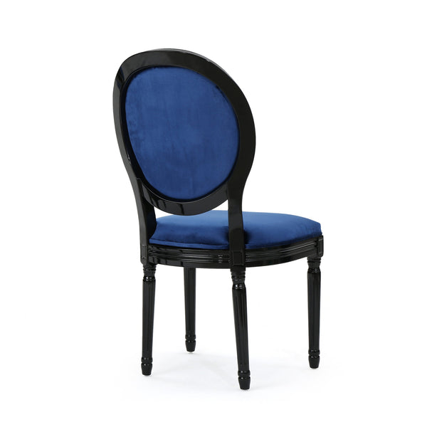 English Elm Christopher Knight Home® - Kd Dining Chair - Elegant Navy Blue Velvet Upholstered Seating With Timeless French Country Charm 60352.00NVLTNBL