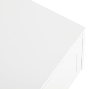 English Elm ON-TREND TV Stand with App-Controlled RGB LED, Fluted Tempered Glass Arched Doors, Sleek Media Console White WF531672AAK