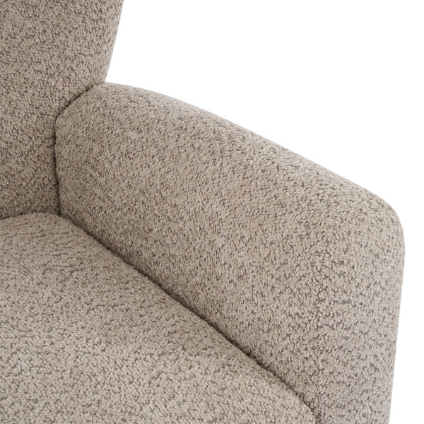 English Elm Modern Bouclé Wingback Swivel Chair with 360 Degree Rotation for Living Room Black,Camel N776P403573M