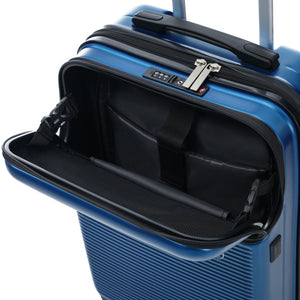English Elm Luggage 5 Piece Hardside Abs Set with Front Access Carry on and Tsa Spinner Wheels Blue N732P391579C