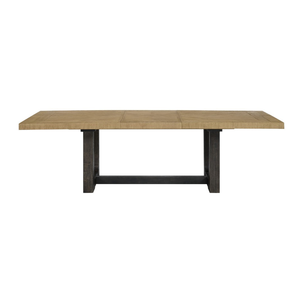 English Elm Wallace & Bay - Caramel Dining Table: Stylish Trestle Design With Rich Wood Finish, Perfect For Family Meals & Entertaining B361P406178-GIGA