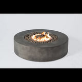 English Elm 12" H Fiber Reinforced Concrete Outdoor Fire Pit Table