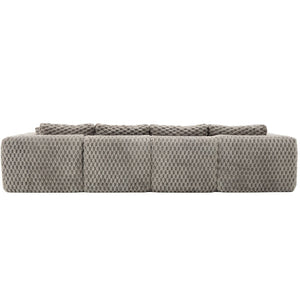 English Elm Swivel Barrel Accent Chair Chenille Tufted Round Club Seat for Living Room Lounge Grey N719S002360E