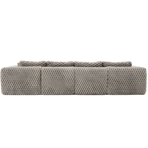 English Elm Swivel Barrel Accent Chair Chenille Tufted Round Club Seat for Living Room Lounge Grey N719S002360E