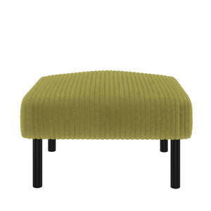 English Elm UNITED Corduroy Ottoman Footstool with Sturdy Frame, Soft Padded Seat, Versatile Living Room Stool Olive Green W1568P307256