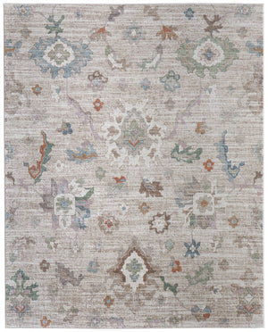 Feizy Rugs Dartmouth Transitional Abstract Floral Rug - Durable Polypropylene, Vintage Charm, Persian-inspired Design Tan,Brown,Blue Polypropylene Drt39qkfbgemltg00
