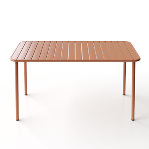 English Elm Sella Long Table In Claret Red - Stylish, Weather-Resistant Outdoor Dining For Balconies & Gardens W3318P308296-GIGA