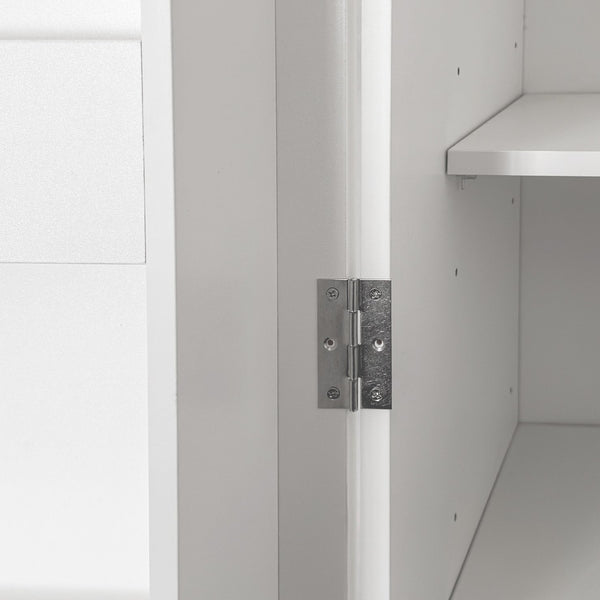 English Elm Kitchen Pantry Hutch Organizer for Clutter-Free Kitchens with Spacious Cabinets, Drawer & Counter Space White W331P309438