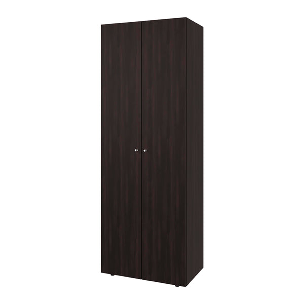 English Elm Armoire, Three-Door Engineered Wood Wardrobe in Walnut and Black Wengue with 3 Shelves for Organized Storage Multi 71.62 L x 20.08 W x 5.12 H B097P369452