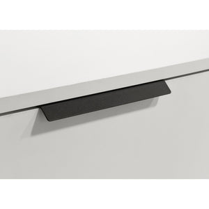 English Elm Yountville White 2-Drawer Nightstand with Bold Black Accents — Modern Bedside Table, Sleek Storage and Contrast Design B062P299794