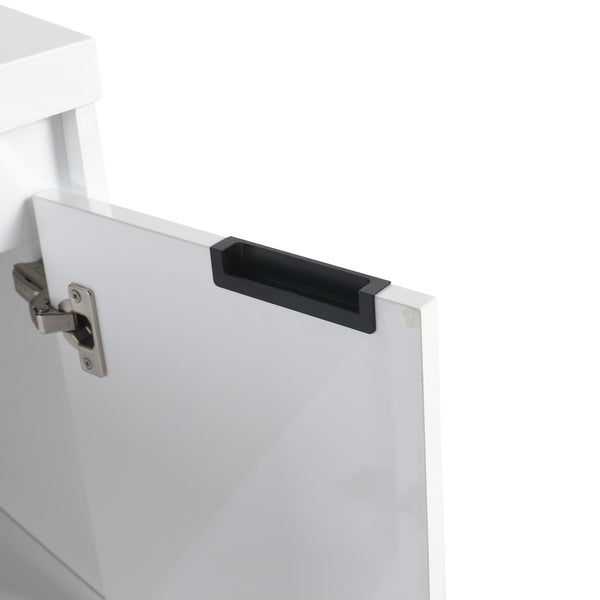 English Elm 36" Freestanding Bathroom Vanity With Resin Sink, Soft-Closing Doors & Ample Storage For Modern Spaces W999S00425