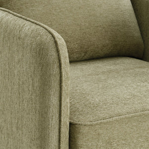 OSP Home Furnishings Newhaven Contemporary Accent Chair with Black Metal Legs for Modern Living Rooms Sea NWN-S126