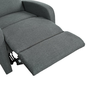 English Elm Christopher Knight Home® - Modern Recliner Plush Manual Recliner Chair with Ergonomic Support, 3-Position Backrest, Durable Fabric Comfort Charcoal N763P256491E