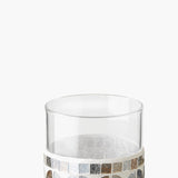 Croscill Seville Glam/Luxury Mosaic Glass Tumbler CC71-0035 Silver