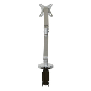 OSP Home Furnishings Single Monitor Arm with Gas Lift and Full Articulation for Ergonomic Desk Setup Silver A2MAS1730-SV