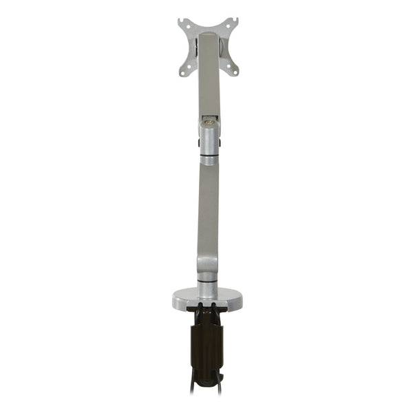 OSP Home Furnishings Single Monitor Arm with Gas Lift and Full Articulation for Ergonomic Desk Setup Silver A2MAS1730-SV