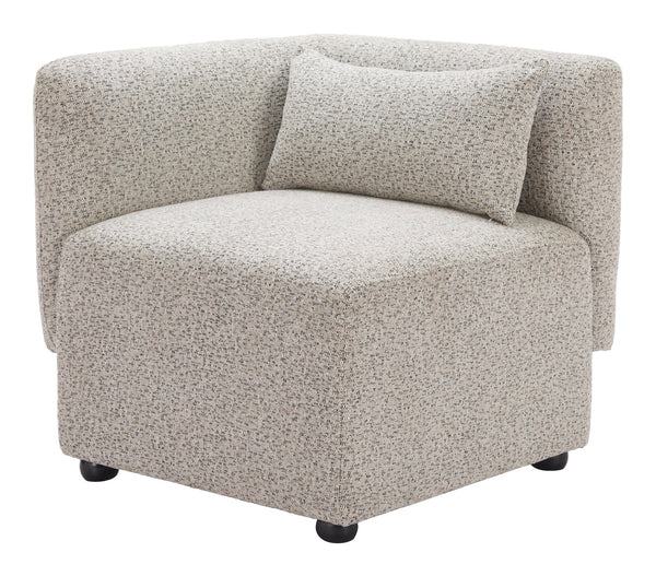 Zuo Modern Simu Corner Chair - Chic Modern Design With High-quality Materials For Stylish Home Decor Solutions Gray 100% Polyester,Elm Wood 110433-zuo-modern