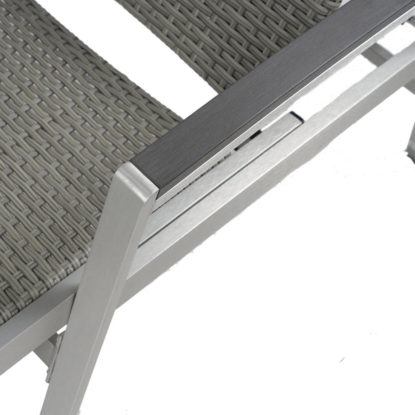 English Elm Christopher Knight Home® - Oxton Outdoor Chaise Lounge - Stylish Grey Mesh Seating For Ultimate Comfort & Relaxation By Poolside N775P210067G