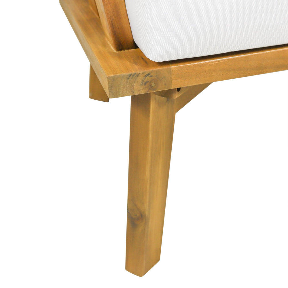 English Elm Christopher Knight Home® - Set of 2 Acacia Wood Outdoor Club Chairs with Waterproof Cushions, Deep Seating, 400lb Capacity 64851.00WHI-2
