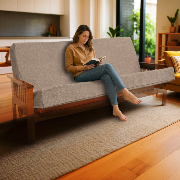 English Elm Memory Foam Infused Futon Mattress Full – Versatile, Washable Mattress For Guest Rooms & Dorms B181P351985