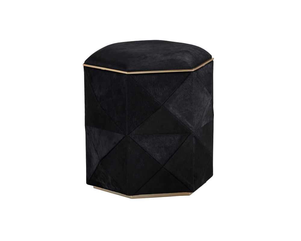 Sunpan Ashanti Storage Ottoman - Luxurious Geometric Design with Elegant Storage Solutions for Your Space Small - 16.5W x 16.5D x 18H