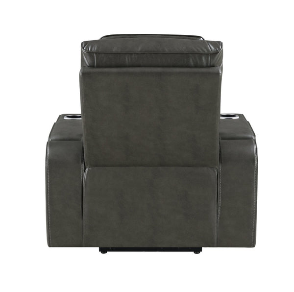 English Elm Taddeo Power Recliner with Headrest Usb Wireless Charging Led and Cup Holders B2726P435912