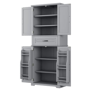 English Elm Christopher Knight Home® - Bathroom Storage Cabinet with Doors Drawer and Adjustable Shelves — MDF Build, Anti-Tip Safety, Modern Appeal Grey N759P241667E