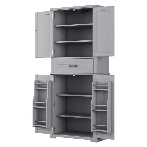 English Elm Christopher Knight Home® - Bathroom Storage Cabinet with Doors Drawer and Adjustable Shelves — MDF Build, Anti-Tip Safety, Modern Appeal Grey N759P241667E