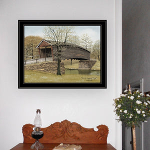 English Elm Trendy Decor 4u Billy Jacobs Rustic Bridge Framed Print Farmhouse Wall Art B06785291